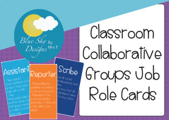 Preview of FREE Classroom Collaborative Groups Job Role Cards
