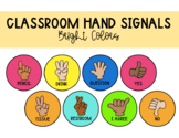 FREE Classroom Hand Signals | Bright Colors