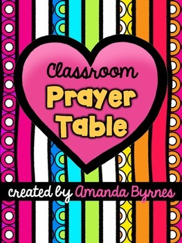 Preview of FREE Classroom Prayer Table Resources and Ideas