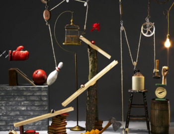 Preview of FREE - Clip Art & Poster STEM | Rube Goldberg Machine