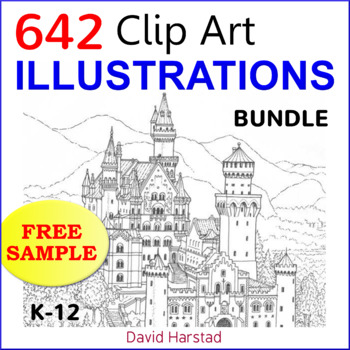 Preview of FREE - Clip Art & Posters | 642 Illustrations | "Modern City"