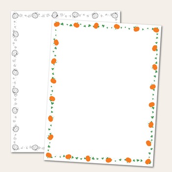 Free Printable Pumpkin Border Paper - FREE PRINTABLE TEMPLATES