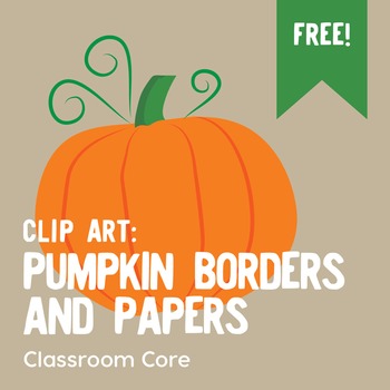 Preview of FREE Clip Art: Pumpkin Borders & Papers