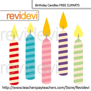 Free Clip Art Birthday Candles By Revidevi By Revidevi Tpt