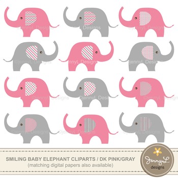 pink elephant clip art