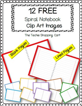 Preview of FREE Clipart - Spiral Notebooks