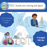 FREE Clipart and Coloring Pages: AAC Switch learners