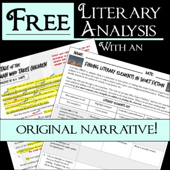 Preview of FREE Close Read Analysis - Diagnostic Formative Assessment with Narrative Text