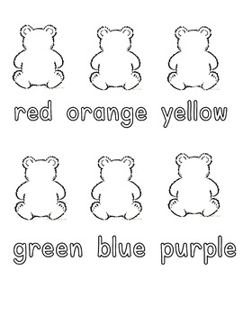 Preview of FREE Color Bears - Coloring Template