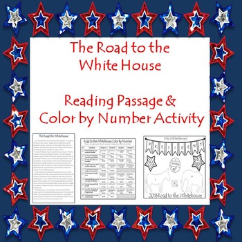 Preview of FREE Color By Number--Road to the White House NO PREP