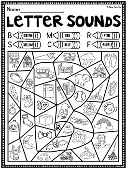 Free Color By Beginning Sound Worksheet Letter B By Miss Giraffe