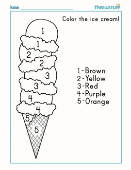 Ice cream deals color by number