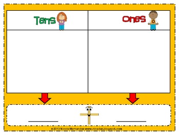 Free Colored Place Value Mat Tens And Ones Tpt