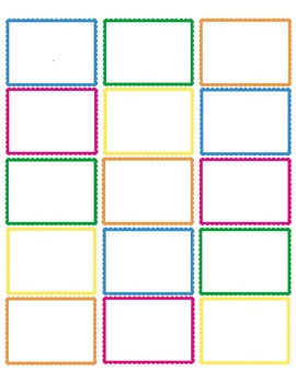 FREE Colored Scalloped Edge Labels by K K | Teachers Pay Teachers