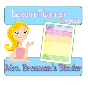 Preview of FREE Colorful Lesson Planner Template