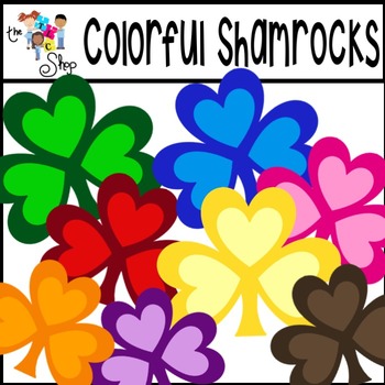 Preview of FREE! Colorful Shamrocks Clipart