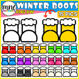 Colorful Winter Boots Winter Clip Art
