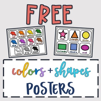 Preview of FREE Colors & Shapes Posters