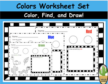 Preview of FREE Colors Worksheet Set - 9 Ready to Use Colors Worksheets