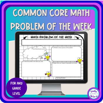 Preview of FREE Common Core Math Problem of the Week Teacher Appreciation
