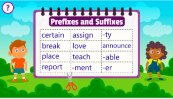 Preview of Common Prefixes and Suffixes | 3rd Grade | FREE Online Game