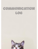 FREE Communication Log Cat Cover!
