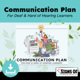 FREE Communication Plan for Deaf and Hard of Hearing Learners