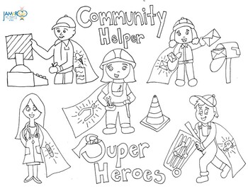 Community Helper Coloring Pages Worksheets Teaching Resources Tpt