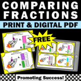 FREE Comparing Fractions Pictorial Task Cards 3rd Grade Ma