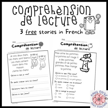 Preview of FREE | Comprehénsion De Lecture | French Florals
