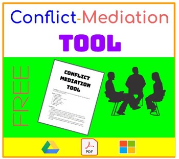 Preview of FREE Conflict Mediation Tool for Secondary Students (Google, Microsoft, pdf)