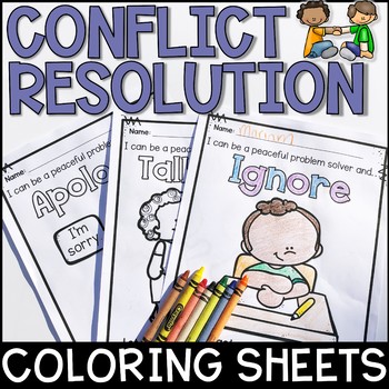 Preview of FREE Conflict Resolution Coloring Sheets