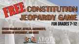 FREE - Constitution Jeopardy Game