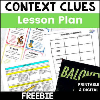 Preview of FREE Interactive Read Aloud Lesson Plan - Baloney Context Clues Lesson Plan