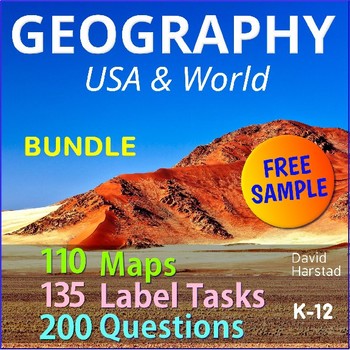 Preview of FREE - Continents and Oceans: "World Map Outline & Continent Map" (K-6)