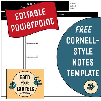 Preview of FREE Cornell-Style Notes Template - PowerPoint Version!