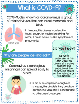 Preview of FREE Coronavirus (COVID-19) Infographic Resource with Kid-Friendly Language