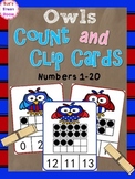 {FREE }Count and Clip Cards (Numbers 1-20): Owls