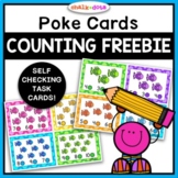 Counting 1-10 FREEBIE | Poke Cards | Self-Checking Task Ca