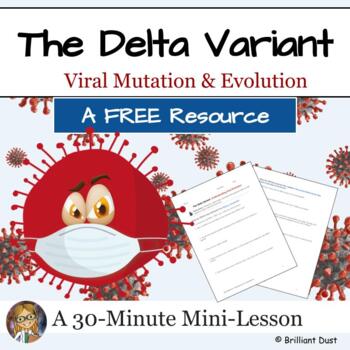 Preview of FREE Covid-19 (Coronavirus) Delta - Virus Mutation & Evolution Mini-Lesson