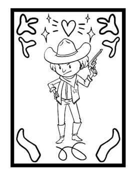 cowboy coloring pages free printable