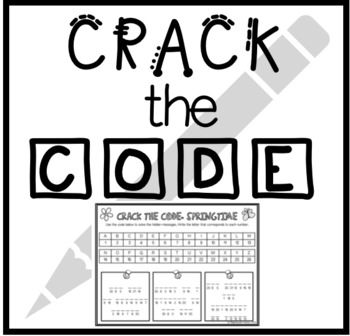 Preview of FREE- Crack the Code FUN ACTIVITY