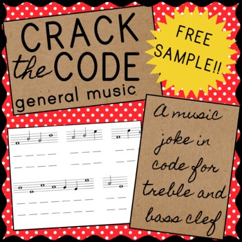 Preview of FREE Crack the Code Note Reading for General Music