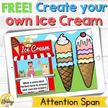 Preview of FREE Create your own Ice Cream Attention Span