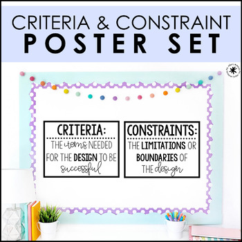 Preview of FREE Criteria and Constraints Posters- Classroom Decor