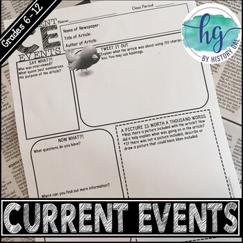 Preview of FREE Current Events Worksheet
