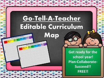 Preview of FREE Curriculum Map- Don't forget to follow my store!!!