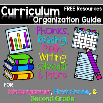 Preview of FREE Curriculum Map for Kindergarten , First Grade, and Second Grade