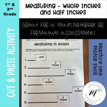 Preview of FREE Cut & Paste - Measuring in Inches