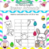 FREE Cut, Paste and Complete - Easter Addends